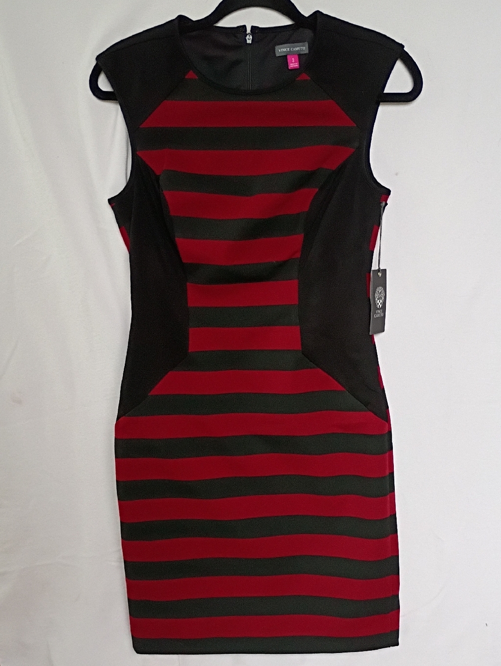 NWT Vince Camuto Form Fit Black And Red Dress - Picture 1 of 7